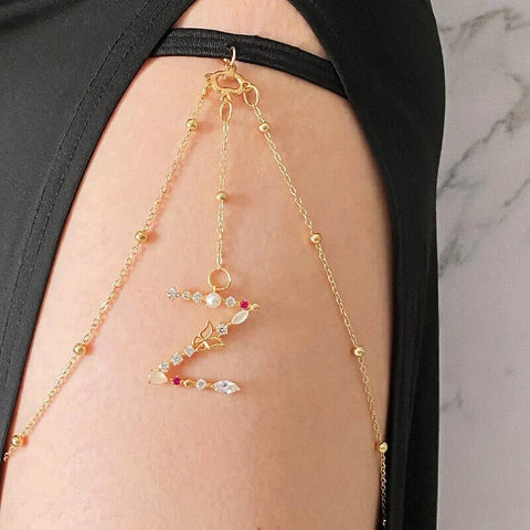 🎁Customized Gift-DIAMOND INITIAL LEG CHAIN